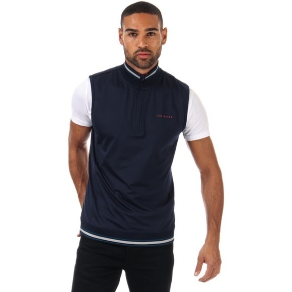 Ted Baker Gala Golf Gilet Sleeveless Half Zip Pullover Vest - Picture 1 of 12